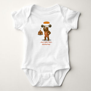 Body Para Bebé Oso fuerte personalizado