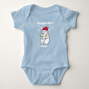 Body Para Bebé Oso Gordo, Copos de Nieve,Luces de Navidad,Persona
