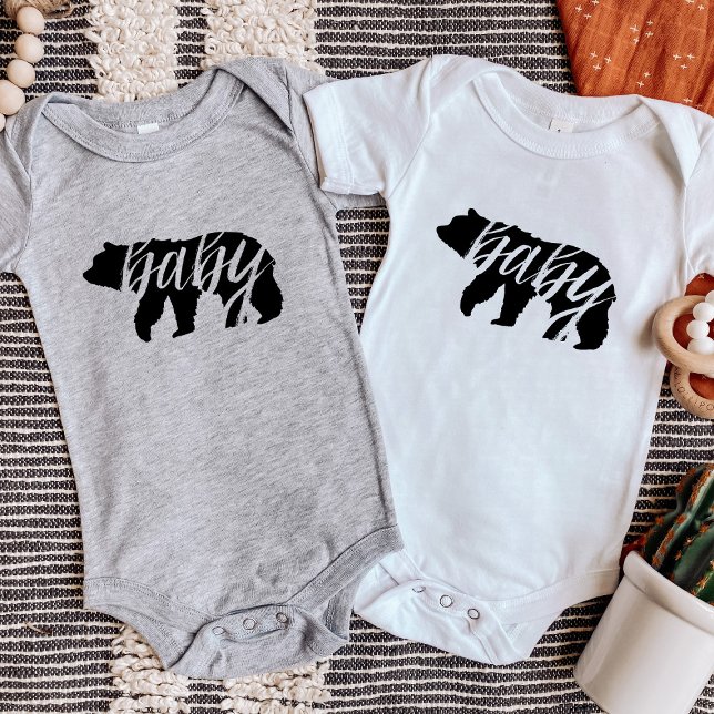 Body Para Bebé Oso Gris Bebé Combinación Familiar (Subido por el creador)