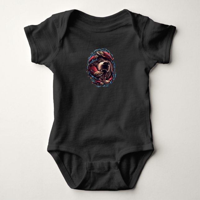Body Para Bebé Oso grizzly (Anverso)