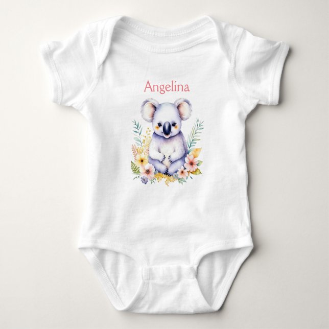 Body Para Bebé Oso Koala de bebé personalizado  (Anverso)