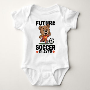Body Para Bebé Oso Lindo Deportes Futuro Jugador de Fútbol