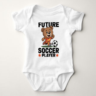 Body Para Bebé Oso Lindo Deportes Futuro Jugador de Fútbol