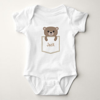 Body Para Bebé oso lindo en el bolsillo personalizado