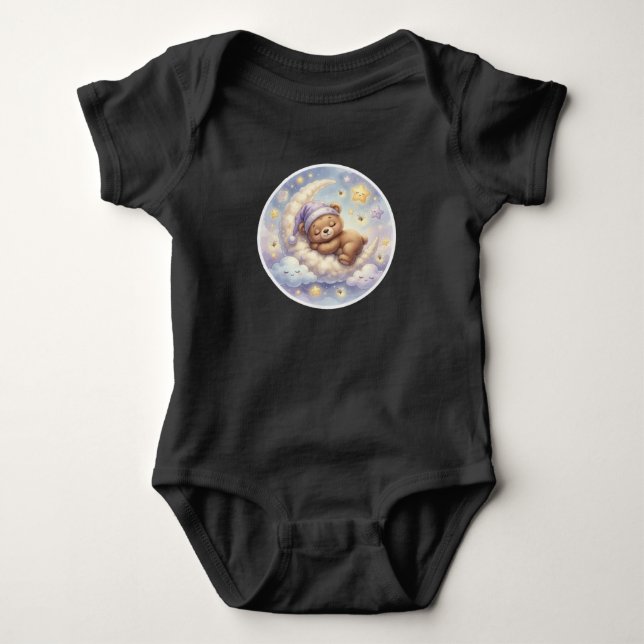 Body Para Bebé Oso Luna Durmiente (Anverso)