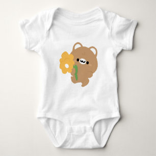 Body Para Bebé Oso marrón romántico