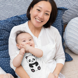 BODY PARA BEBÉ OSO PANDA ADORABLE (DELANTERO Y TRASERO)