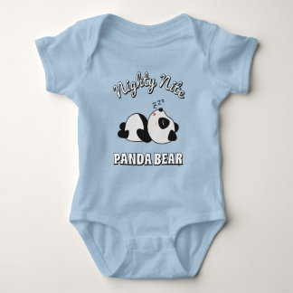 Body Para Bebé Oso Panda Azul Lindo y Soñoliento Niño