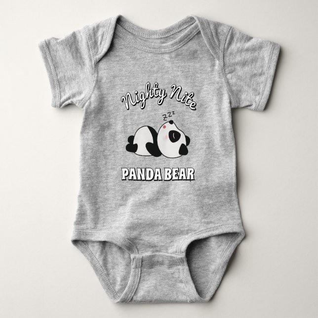 Body Para Bebé Oso Panda Dormilón Adorable  (Anverso)