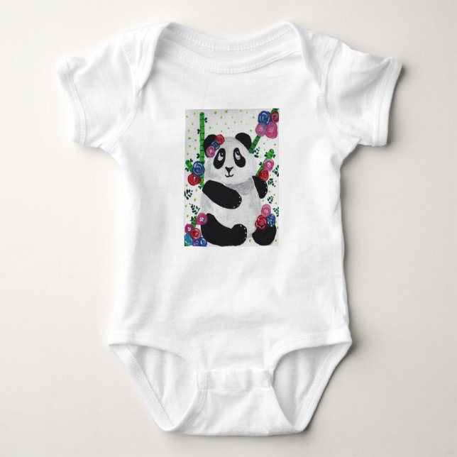 Body Para Bebé Oso Panda Dulcemente Adorable (Anverso)