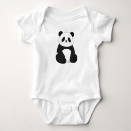 Body Para Bebé Oso Panda Kawaii Blanco y Negro Adorable