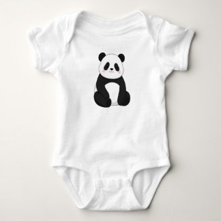 Body Para Bebé Oso Panda Kawaii Blanco y Negro Adorable