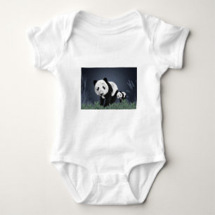 Body Para Bebé oso panda lindo adorable animal negro blanco dulce