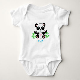 Body Para Bebé Oso Panda & Plantas de Bambú
