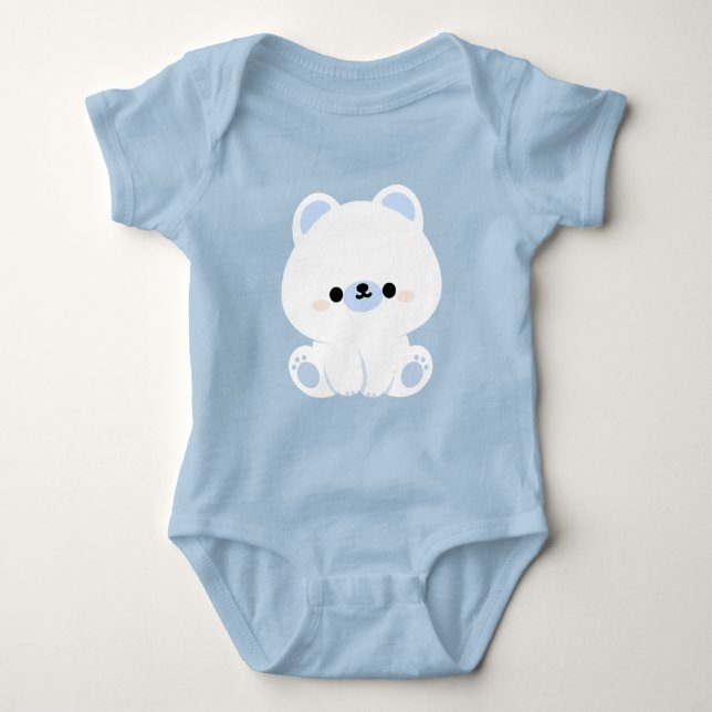 Body Para Bebé Oso Polar Cutáneo (Anverso)