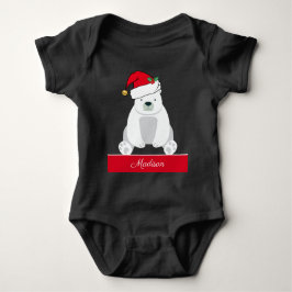 Body Para Bebé Oso polar de Navidades cortos en Personalizado de 