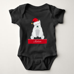 Body Para Bebé Oso polar de Navidades cortos en Personalizado de