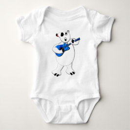 Body Para Bebé Oso Polar Rockin' con guitarra