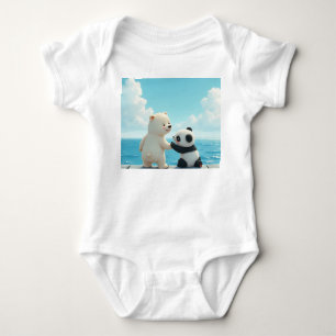 Body Para Bebé Oso polar y panda bebé