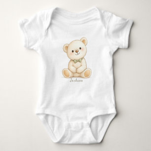 Body Para Bebé Oso Suave Neutral Recuerdo de Bebé
