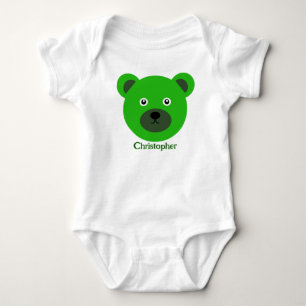 Body Para Bebé Oso Verde Adorable