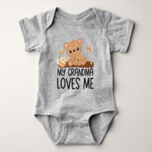 Body Para Bebé Oso y Cachorro 🧸 Mi Abuela Me Ama