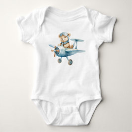 Body Para Bebé Osos Azules Felices y Lindos Pilotos Niños