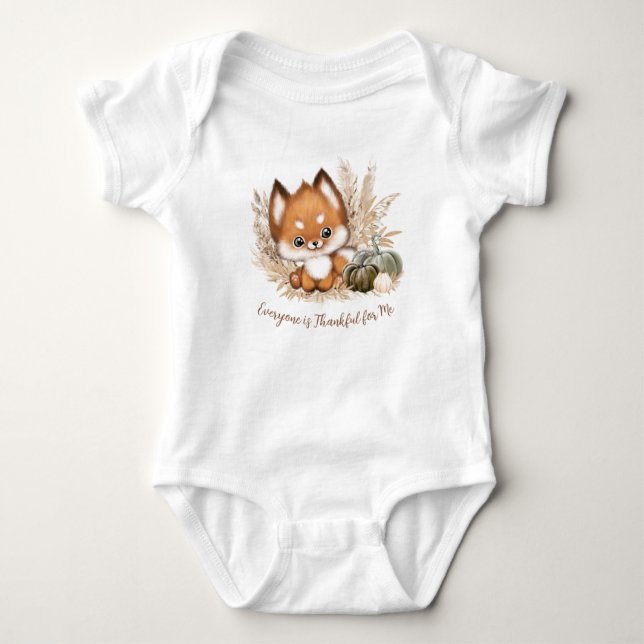 Body Para Bebé Otoño Cute Little Baby Fox Baby Bodysuit (Anverso)
