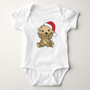 Body Para Bebé Otter Navidades Animales de invierno Holiday Otter