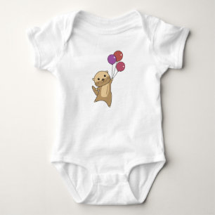 Body Para Bebé Otter Sweet Animal vuela Con Globos Arriba
