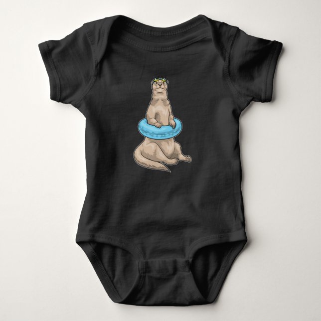 Body Para Bebé Otter Swimming Lifebuya (Anverso)