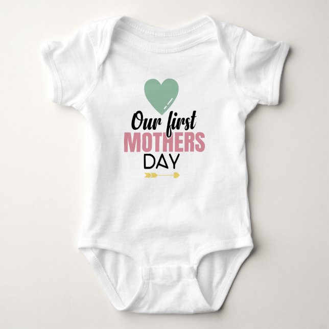 Body Para Bebé Our First Mother's Day Gift (Anverso)