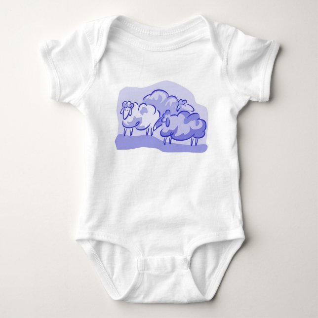 Body Para Bebé Ovejas azules Onzie (Anverso)