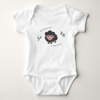 Body Para Bebé Ovejas negras del bebé de la poesía infantil del
