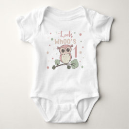Body Para Bebé Owl 1st Birthday