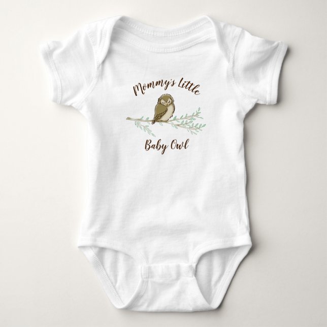 Body Para Bebé Owl Baby Shower Woodland (Anverso)