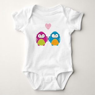 Body Para Bebé OWL LOVE :: chica brillante + niño