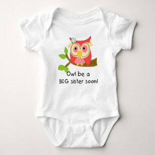Body Para Bebé Owl ser una gran hermana
