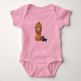 Body Para Bebé Oz de época - El león cobarde se encuentra con Tot