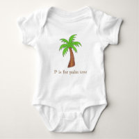 P es para Palm Tree Tropical Island Palmtree Green