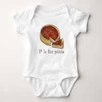 P es para Pizza Alphabet Pepperoni Proep Dish Pie