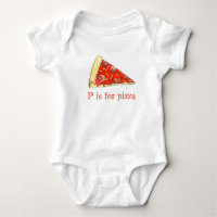 P es para Pizza Pepperoni Cheese Slice Foodie ABCs
