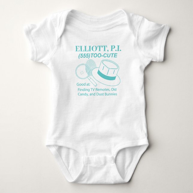 Body Para Bebé P.I. personalizable Cute Baby (Anverso)