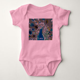 Body Para Bebé © P Wherrell Baby girl's dress Creeper peacock