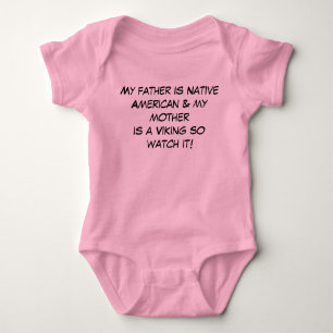 Body Para Bebé Padre es nativo estadounidense y madre vikea camis
