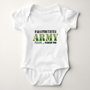 Body Para Bebé Padre Honor - Ejército