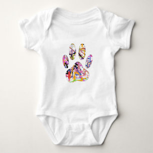 Body Para Bebé Paint Splatt Dog Paw Print