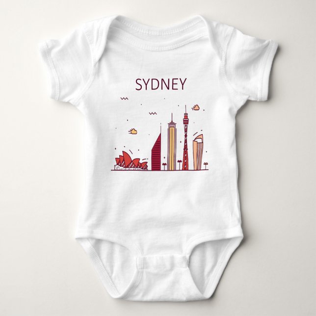 Body Para Bebé Paisaje urbano de Sídney (Anverso)