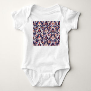 Body Para Bebé Paisley india: Medallón floral sin mar.