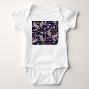 Body Para Bebé Paisley tradicional india, patrón sin fisuras.